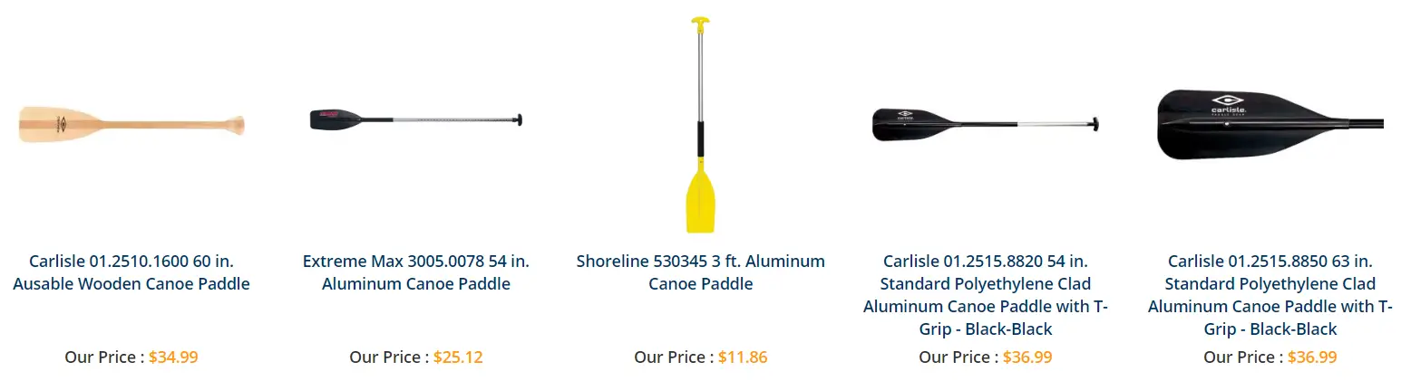 Paddles for inflatable paddle boat