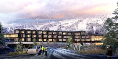 The stoke is high in Idaho as 2021-2022 ski season nears : Schweitzer's new 31-room boutique Humbird Hotel will offer ski-in, ski-out access and a 50-seat Bavarian-inspired restaurant and bar called Crow's Bench when it opens in mid-December. Designed by Skylab Architecture in Portland, Ore., Humbird's heavy-timber construction honors the logging history of the Schweitzer Basin while the 66,580-square-foot complex anchors the resort's existing lodging and shops around a re-engineered alpine village. Idaho's northernmost ski area is also boosting uphill capacity on Stella, the state's only six-person chairlift, by 600 riders per hour by adding 14 new chairs to its inventory. It's new direct-to-lift ticketing system allows guests to purchase tickets online, pick them up at a kiosk, and go directly to the chairlift, plus Schweitzer has added a new on-mountain food and beverage option at the Chair 5 Saddle between the top of Stella and Down the Hatch. The resort improved Internet connectivity by installing fiber optic cable around the mountain, too, and it added 150 more parking spaces. (Architectural rending by Skylab Architecture for Schweitzer)