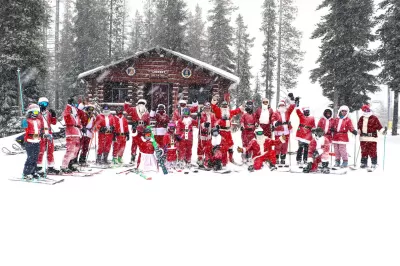 Most Idaho ski areas open during the holidays : Skiers and snowboarders who visit Lookout Pass Ski & Recreation Area on Dec. 22, 2021, dressed as Santa or Mrs. Claus will score $20 lift tickets for the day