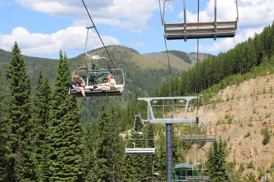 Route Of The Hiawatha Scenic Bike Trail Opens Friday May 28 Of Memorial Day Weekend : Ski lift getting to the top of the Hiawatha