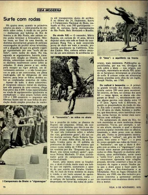 A História do skate no Brasil : Revista Veja