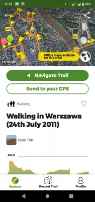6 Free Hiking Apps : Finding local trails with Wikiloc free application on Android