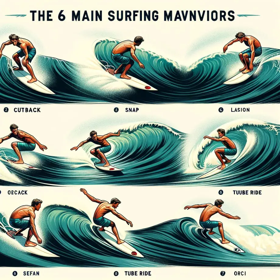 The 6 Main Surfing Maneuvers